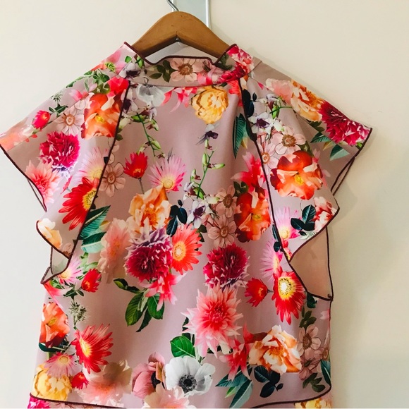 🌸 NWT Zara Printed Top L - Picture 11 of 12